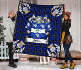 Swan Tartan Crest Premium Quilt - Gold Thistle Style SP